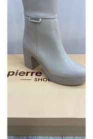 Resim Pierre Cardin Pc-52424 Krem Içi Kürklü Kadın Topuklu Çizme 