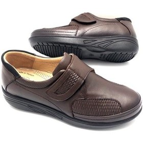 Resim Derilax Mira Hakiki Deri Ortopedik Cırtlı Kadın Anne Ayakkabısı Kahverengi 