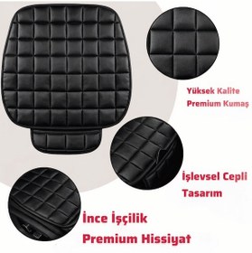 Resim Premium Cepli Ortopedik Oto Koltuk Minderi 1 Adet Siyah 