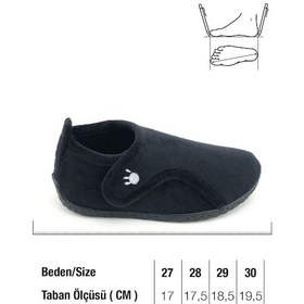 Resim Gezer Kışlık Erkek Çocuk Rahat Taban Cırt Cırtlı Ayarlanabilir Ev Okul Kreş Panduf Ayakkabı Siyah 