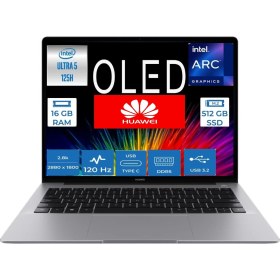 Resim Huawei Matebook 14 Ultra 5 125H 16 GB 512 GB SSD Arc Graphics 14.2" 2.8k Dokunmatik Freedos Notebook 