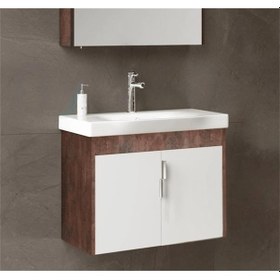 Resim Orka Luna 65 Alt Modül + Lavabo Kahve Taş Diğer 