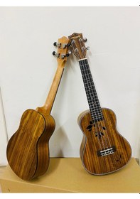 Resim Dream Maker Concert Boy Masif Koa Ağacı Ukulele-Ön Kapak Şekilli 