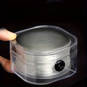 Resim 100m Elastik Boncuk Dizisi - Şeffaf Esnek Halat, 0.5-1.0mm Kristal Çizgi DIY Bileklikler, Kolyeler ve El Sanatları için, Taşınabilir Saklama Kutusu, El Sanatları Temel Gereksinimleri | Şeffaf Halat | Güvenli Kapatma 