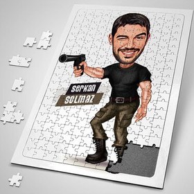 Resim Nişan Alan Erkek Karikatürlü Puzzle 