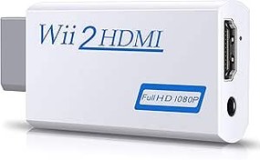 Resim Zeato Wii - HDMI Dönüştürücü Adaptörü, 1080P 720P Konektör Çıkışı Video ve 3,5 mm Ses - Tüm Ekran Modlarını Destekler - Beyaz 