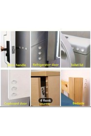 Resim Yenigeldi 64 Adet Şeffaf Silikon Dolap Kapı Duvar Stoper Tampon Koruyucu 