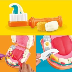Resim Play-doh Drill 'n Fill Diş Hekimi Oyun Hamuru Seti, 3 Yaş Ve Üzeri Çocuklar İçin, 8 Modelleme Bileşiği Kutusu, Toksik Değildir, Çeşitli Renkleri Mevcuttur 