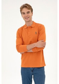 Resim U.S. Polo Assn. Erkek Regular Fit Polo Yaka Bakır Basic Sweatshirt 50313772-VR182 