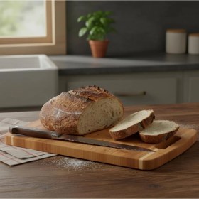 Resim Bambu Kesme Tahtası Antibakteriel Yıkanabilir Doğrama Tahtası Dikdörtgen 34X24CM | Antibakteriyel ve 