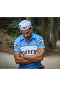 Resim Koleksiyonluk Santini Retro Bianchi Bisiklet Forması Pe942plbıanc Siyah 