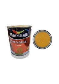 Resim Marshall Enamel Parlak Metal Ahşap Boyası Sentetik Boya Oksit Sarı 0.75 L 