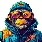 Resim 1 adet, Renkli Maymun Ütüyle Yapıştırılabilir Transfer Sticker, A Seviye Yıkanmış, Dayanıklı Plastik, Tişörtler, Maskeler, Yelekler, Ceketler, Kapşonlu Sweatshirtler, Yastıklar, Kot Pantolonlar, Sırt Çantaları, Erkekler İçin Yenilikçi Giyim ve Aksesuarlar, Makinede Yıkanabilir, Kuru Temizleme Yapılmaz 