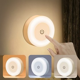 Resim Ayarlanabilir LED Gece Lambası, 3 Renk Seçeneği - Dokunmatik Kontrollü, Manyetik Duvar Montajı İç Mekan Kullanımı İçin (Koridor, Mutfak, Yatak Odası, Ayakkabı Dolabı), Şarj Edilebilir Lityum Pil, İç Mekan Aydınlatma | Modern Duvar Lambası | Ayarlanabilir Parlaklık, Gece Lambası 