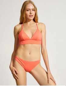 Resim Koton Bikini Üstü Bralet Çapraz Askılı Kaplı Mercan 3sak10055bm Mercan 
