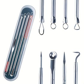 Resim 4 adet/takım Siyah Nokta Temizleyici Aracı Seti, Paslanmaz Çelik Siyah Nokta Temizleyici Aracı, Yüz Temizleme Aracı, Cilt Bakımı Aracı, Cilt Temizleme Aracı, Tüm Cilt Tipleri İçin Uygun, Kadınlar İçin Hediye, Anneler Günü Hediyesi, Doğum Günü Hediyesi, Sevgililer Günü Hediyesi 