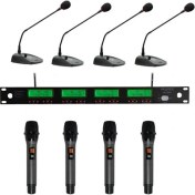 Resim Provoice MT-8000-8EK Kablosuz 4 Masa 4 El Mikrofonu 