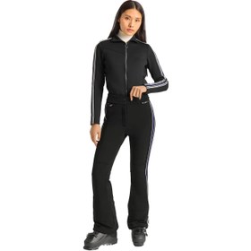 Resim Fusalp Elancia Stripe Kadın Siyah Kayak Pantolonu 