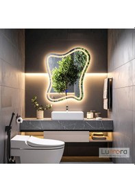 Resim Elvenor Günışığı Lazer Kumlamalı Lavabo & Banyo Aynası Dokunmatik Sensörlü 90 X 70 Cm Cm 