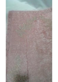 Resim Çeyizlik Kadife Fransız Güpürlü Pudra Seccade 