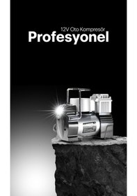 Resim Profesyonel Metal Çantalı Aydınlatmalı 12v Çakmaklı 100 Psı Mini Hava Kompresörü Araç Kompresörü 