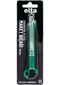 Resim Elta Ergonomik Kilitli Dar Maket Bıçağı 9 Mm 