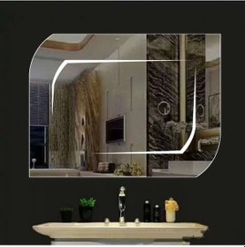 Resim Brat 60x80 Buğu Çözücülü Özel Kesim Dokunmatik Led Ayna Şeffaf 