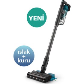 Resim Philips 6000 Serisi Kablosuz Dikey Süpürge,PowerCyclone 11,Aqua, TriActive LED,64 Dakika Kullanım, XC6553/01 