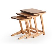 Resim LERA HOMES Zigon Sehpa, Ahşap Sehpa, Doğal Sehpa, Servis Sehpası, Coffee Table 