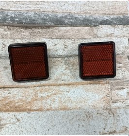 Resim Reflektör Kırmızı 2'li Takım Kare En Boy 4cm 