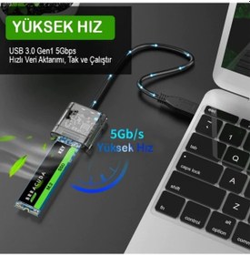 Resim Ally M.2 Sata Usb 3.0 Gen1 Ssd Harddisk Kutusu M.2 Ngff- Jms578- 5775 