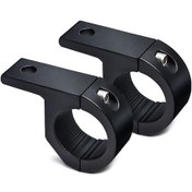 Resim Padalink "2'li Motosiklet Far Montaj Braketi - 0.85-1.29inch Çap İçin Kaymaz Kauçuk Ve Alüminyum" Siyah 