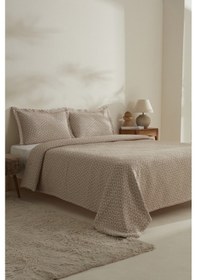 Resim Karaca Home Secret Çift Kişilik Yatak Örtüsü Seti Bej Bej 