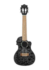 Resim Lanikai Qm-Bkcec Quilted Maple Concert Elektro Ukulele 