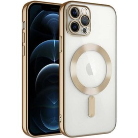 Resim İphone Uyumlu 12 Pro Max Uyumlu Kamera Korumalı Magsafe Wireless Şarj Özellikli Zore Demre Uyumlu Kılıf-gol Gold 