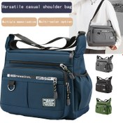 Resim Ayarlanabilir Askılı Unisex Çapraz Çanta - Çoklu Fermuarlı Bölümler, Geniş İç Cep - Dayanıklı Polyester Günlük Çanta - Gençler ve Gençler İçin - Rahat, İşe Giderken, Seyahat, İş İçin - Siyah, Mavi, Yeşil, - Minimalist Günlük Taşıma Çantası, Çapraz Çanta, İşe Giderken Aksesuarı, Çok Yönlü Moda Aksesuarı, Sağlam Yapı, Günlük İşe Giderken, Şık Tasarım, Yüksek Kaliteli Kumaş, Şehir İşçileri İçin - Gençler İçin, Gençler İçin 