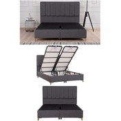 Resim Kilim Mobilya Gold Therapy Başlık ( Baza Ve Yatak Dahil Değildir ) 160'lık Antrasit 