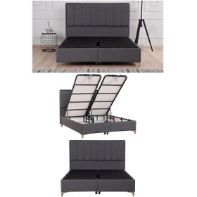 Resim Kilim Mobilya Gold Therapy Başlık ( Baza Ve Yatak Dahil Değildir ) 160'lık Antrasit 