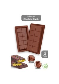 Resim 2 Adet Dubai Çikolatası Kalıbı - Büyük Tablet Çikolata Kalıbı Silikon Kalıp 