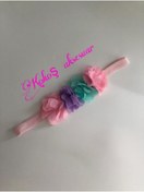 Resim El Yapımı Çiçekli Kız Bebek Bandana,lazer Kesim Şifon Çiçekli Saç Bandı 