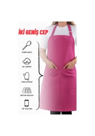 Resim Sevilya Simple Ayar Askılı Mutfak Önlüğü Fuşya 