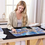 Resim 1500/1000/500 parça puzzle için Felt Puzzle Mat - Taşınabilir, Kolay Kullanım, Ergenler ve Yetişkinler İçin Uygun - Polyester Lif Malzemesi, Çoklu Renkler 