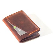 Resim Hi Leather Moneta Rose Isme Kişiye Özel Deri Minimal Cüzdan 