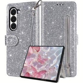 Resim For Samsung için for galaxy Fold Modelleri 3-7'ye kadar sahte deri malzemeden yapılmış şık flip kılıf cepli cüzdan, akıllı telefon/kablosuz telefon kılıfı, kitap tipi, Iph Cüzdan Kılıfı, for Galaxy Cüzdan Kılıfı, flip akıllı telefon/telefon kılıfı, telefon cüzdan kılıfı, sevimli flip telefon kılıfı 