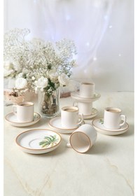 Resim Keramika Bronze Palmiye Nordic Kahve Takımı 12 Parça 6 Kişilik 