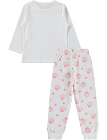 Resim Civil Girls Deniz Kabuğu Desenli 2-5 Yaş Pijama Takımı - Kırık Beyaz - Kırık Beyaz / 3-4 Yaş 
