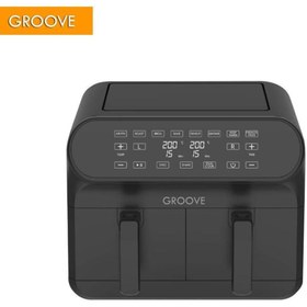 Resim BRF KarokTicaretSell Groove Max Plus XXL 1800W (4Lt+4Lt) 8Lt Çift Hazneli Smart Airfryer Air Fryer Yağsı 