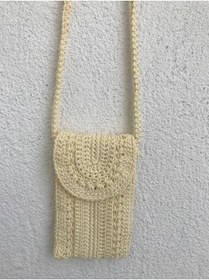 Resim Parla Life El Örgüsü Makrome Telefon Cüzdan Çantası 12x20 Cm 