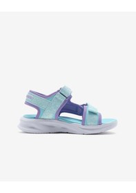Resim Skechers Sola Glow Sandal Büyük Kız Çocuk Mavi Işıklı Sandalet 303024l Lblv Mavi 