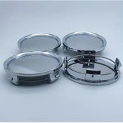 Resim Chuangyinshop 4 Adet 75mm Universal Araç Tekerlek Merkez Kapağı Siyah Gümüş Abs Kaliteli Dayanıklı 
